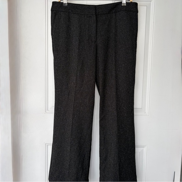 Ann Taylor Pants - •Ann Taylor Factory• Black Subtle Tweed Career Pants - Size 14P